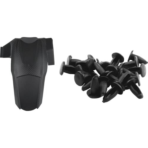 24Pcs Plastic Rivets Clip 3mm x 5mm x 11mm Black with Motorcycle Rear Fender