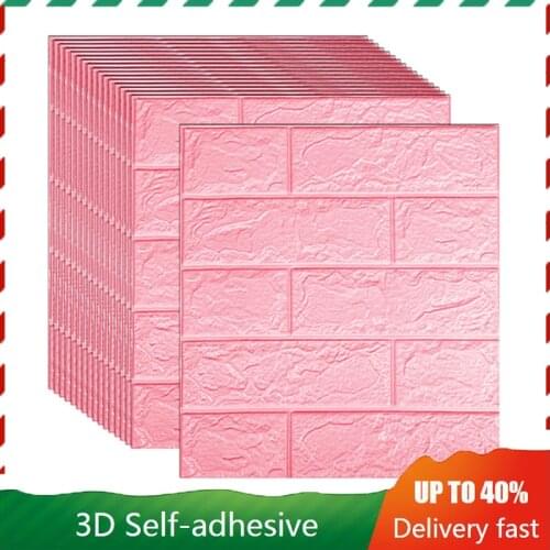 3d Wallpaper Diy 3d Masonry Pattern Self-adhesive Waterproof Wall Sticker 35x35cm Flower Printing Wall Panel for Living Room