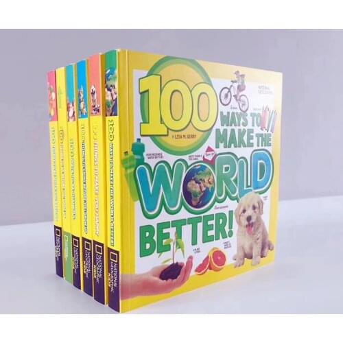5-12 year Childrens English story book World Better english picture book help child be reader early education 6pc/set