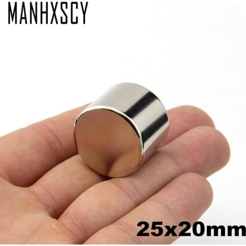 50pcs Neodymium N35 Dia 25mm X 20mm Strong Magnets Tiny Disc NdFeB Rare Earth For Crafts Models Fridge Sticking magnet 25x20mm