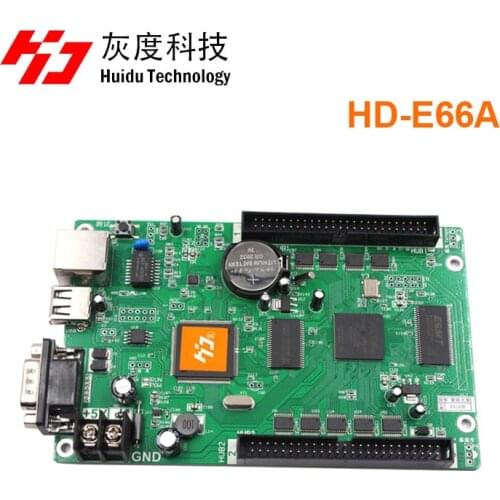 Huidu E66A ethernet port async single & dual color control card with USB port, hd-e66a for Adler led pixel screen russia