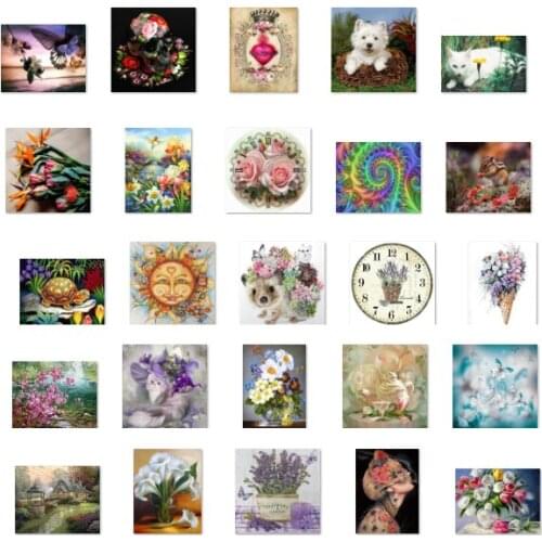 C23738 Dog Flower cross stitch kit people 18ct 14ct 11ct count canvas stitches embroidery DIY handmade needlework