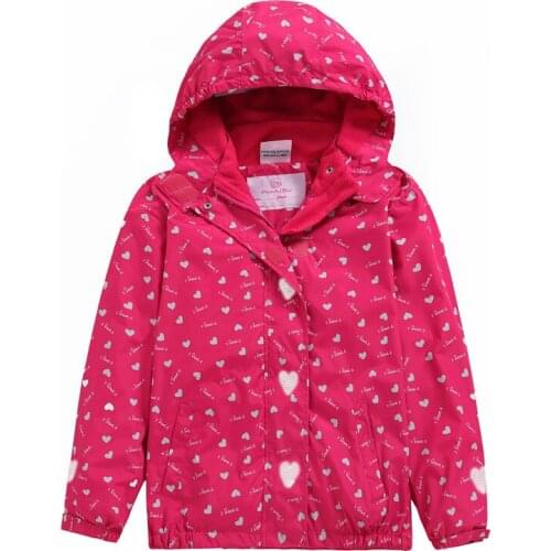 Children Polar Fleece Jacket Girl Sport Kids Coat Double-deck Hoodied Waterproof Windbreakers Girls Jackets 3-12Y Autumn Winter