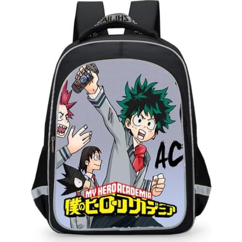 Kids cartoon SchoolBag My Hero Academia Animation Peripheral Student 1-6 Grade Backpack Waterproof Reflective Orthopedic Mochila