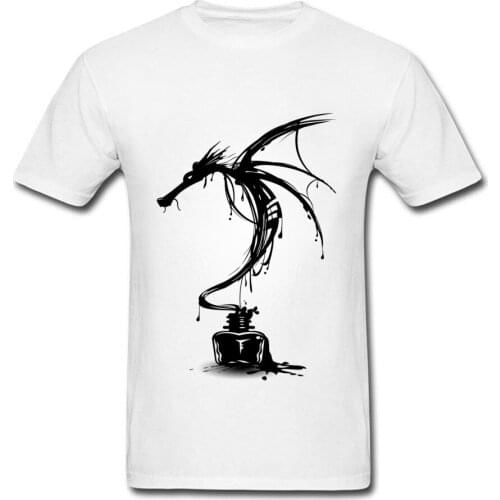 Black Ink Dragon Drawing T Shirt Customized Shirt Top Quality 2018 Peace Coming Post Malone Tops Tees On Sale Brand Tees For Men