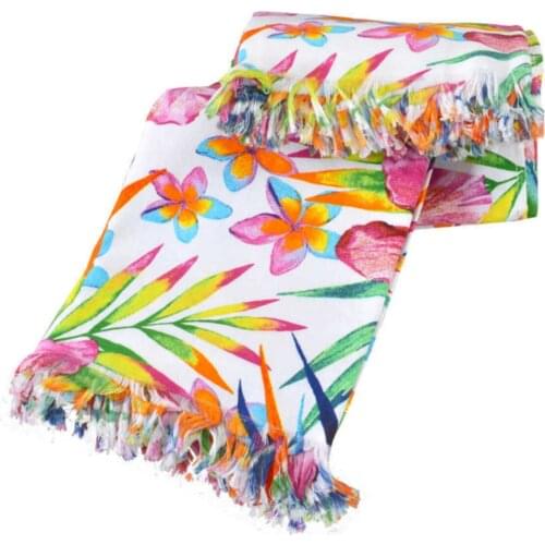 2021 Top Hot Deals Unisex Colorful Tropical Bahama Fringed Beach Towel Sun High Quality Free Shipping Fast Delivery Hot Sale