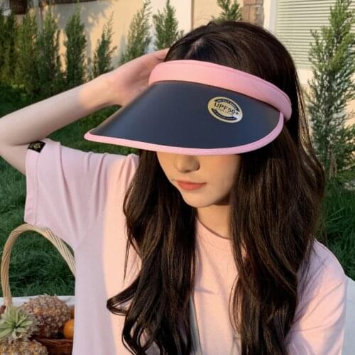 Hip Hop Cotton Label Sunscreen Summer Hat Casual Outdoor Sport Travel Visor Beach-hat Retro Simple Adjustable Sunscreen Hat 2021
