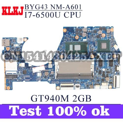 KLKJ NM-A601 Laptop Motherboard For Lenovo YOGA 700-14ISK Original Mainboard I7-6500U GT940M