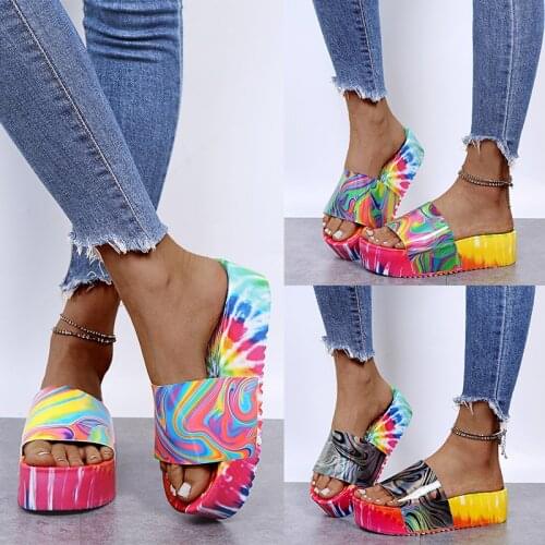 Summer Platform Heel Women Sandals Nylon Hook&Loop Open Toe Casual Fashion Leisure Female Beach Ladies Shoes Zapatos De Mujer