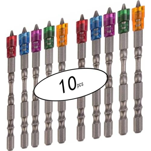 10/5Pc Set 65mm Magnetic Drill Screwdriver Bits S2 Steel Cross Head Screw Driver Screwdrivers Kit Double Headed Hand Tool Drills