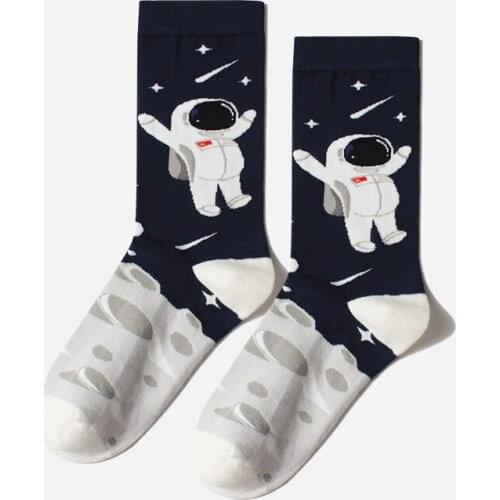 Outer Space Series Cotton Socks Personality Planet Tide Socks Men And Women Original Middle Tube Socks SA336