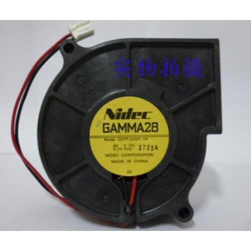 Original NIDEC D07F-24SH 04 7530 DC 24V 0.10A 75*75*30MM 2 Lines Turbo Blower Cooling Fan
