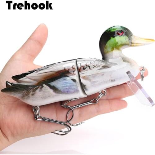 TREHOOK Fishing Lure 15cm 90g Big Duck Floating Wobblers For Pike Fishing Minnow Swimbait Crankbait Fishing Tackle Lure