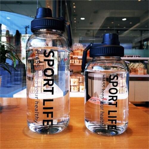 1000ml Big Capacity Glass Water Drinking Bottles Sprorts Gym Transparent Water Bottle School Office Travel Mug Coffee Tea Cup