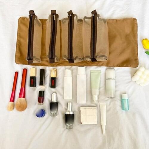 Storage Pouch Large Capacity Compartment Travel Accessories Portable Foldable Container Travel Cosmetic bag