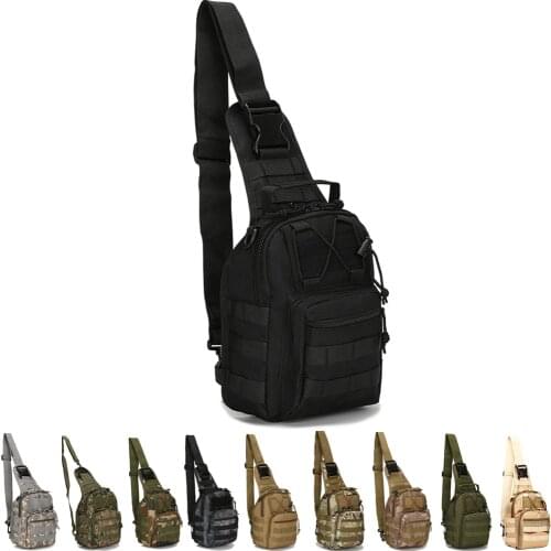 Tactical Camouflage Chest Bag Molle Hiking Hunting Bags Outdoor Sports Chest Single Shoulder Tactical Pack