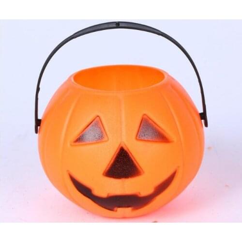 Triangle expression eye 7cm pumpkin Halloween candy tin gift basket lamp