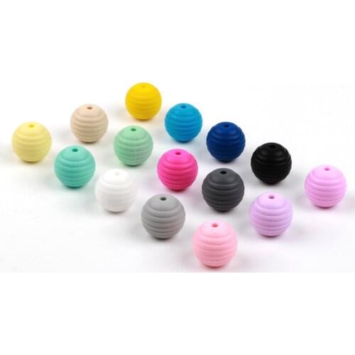 TYRY.HU 20pc/lot Teething Beads 13mm Screw Food Grade Silicone Teething Accessories BPA FREE Nursing Silicone Beads