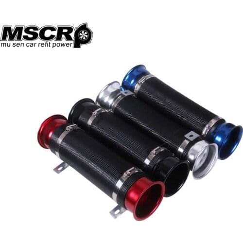 New Universal 3Inch/76mm Turbo Multi Flexible Air Intake Pipe kit Tube Air Intake Inlet Hose clor blue/black/silver