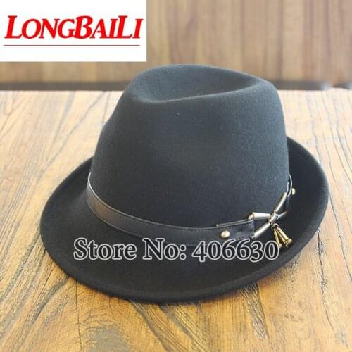 Winter Fashion Wool Felt Fedora Hats For Women Chapeu Feminino Dress Lady Church Hats Panama Free Shipping PWFR043
