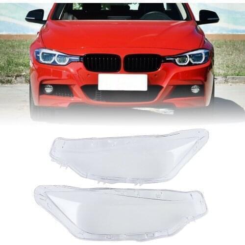 1Pair Clear Car Accessory Lampshade HeadLamp Headlight Lens Shell Cover Left & Right For BMW F30 F31 3 Series 2016 2017 2018