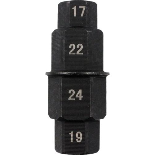 1PC Motorcycle / Bike Front Wheel Spindle Removal Adaptor Tool 17 19 22 24mm Hub Axle Hex Aid