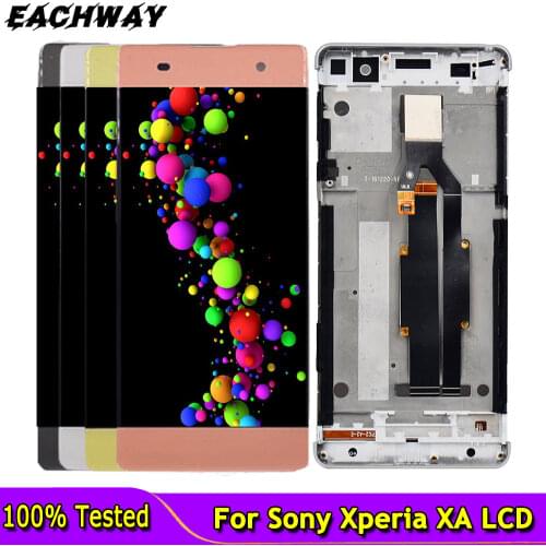 100% Tested For Sony Xperia XA LCD Display Touch Screen Digitizer Assembly F3111 F3113 F3115 Replacement For 5.0" SONY XA LCD