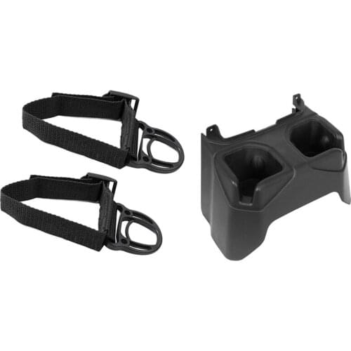 1x Car Rear Center Console Cup Box for Jeep Wrangler Jl 2018-2019 & 2Pcs Roll Bar Coat Hanger for Jeep Wrangler CJ