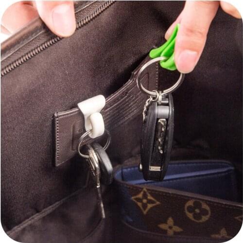 2pcs Anti-lost Bag with Built-in Key In The Hook, Plastic Carrying Keychain Keychain Key Hook Key Hanger