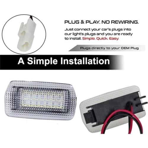 2Pcs for Toyota Land Cruiser 200 Series 150 Series Prado MK4 J150 Lexus ES240 IS250 LED Courtesy Door Light Bulb White