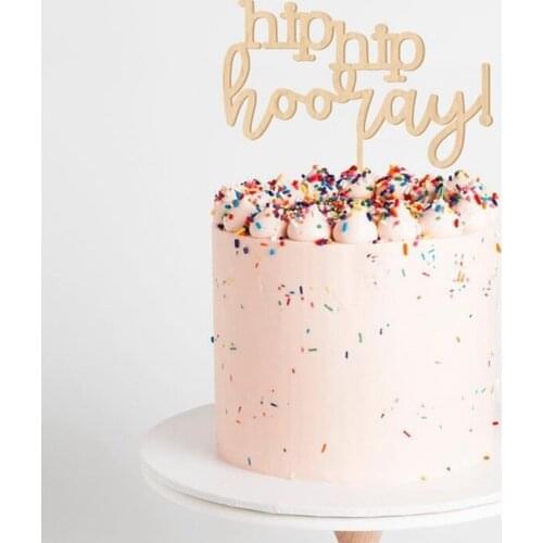 20pcs Celebration Hip Hip Hooray anniversary cake topper happy birthday cake topper