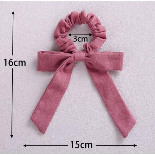 30pc/Lot New women Girls Cotton Bows hair scrunchies,Elastic Hair bands For Girls Bowknot Hair Tie Accessories Ponytail Holder