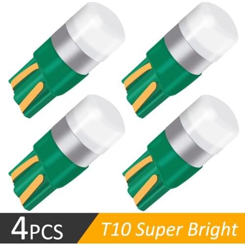 4PCS T10 W5W Super Bright 3030 LED Car Interior Reading Dome Light Marker Lamp 168 194 LED Auto Wedge Parking Bulbs DRL