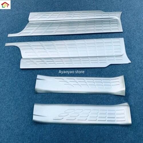 For Toyota Voxy R80 2014 - 2018 car door sill threshold scuffproof guard plate pedal trim Threshold Bar trims 4pcs