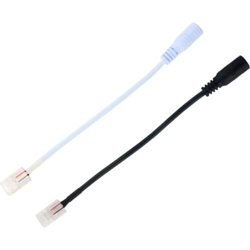 5pcs 2pin 8mm Single LED Strip Light Width Single Clip Connecting DC Female Connector PCB LED Adapters For SMD 5050/3528/2835