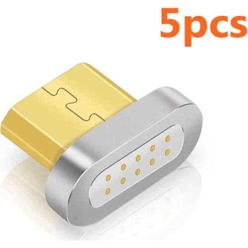 5X Magnetic Cable Plug Micro USB Plugs Fast Charging Phone Microusb For Xiaomi Huawei Samsung Android Mobile Magnet Charger Plug