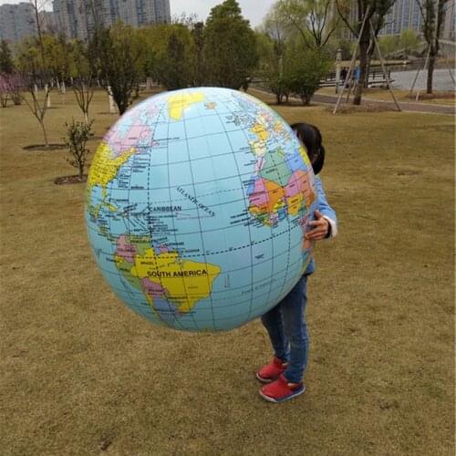 Large Inflatable globe 90CM Early Educational Inflatable Earth World Geography Globe Map Balloon Toy Beach Ball kids toys