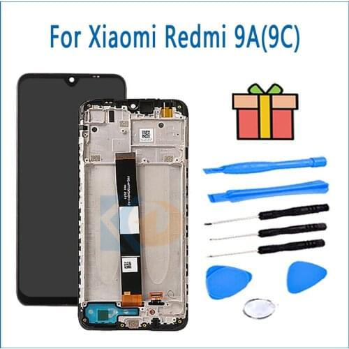 For Xiaomi Redmi 9A 9C lcd Touch Screen Digitizer Assembly with frame M2006C3LG M2006C3LI M2006C3LC FOR Redmi 9A 9C Lcd display