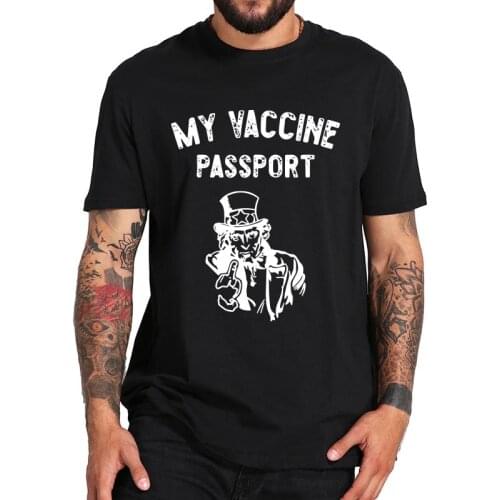 My Vaccine PassPort T Shirt Anti Vaccine My Body My Choice T-Shirt 100% Cotton Breathable Soft Tee Tops