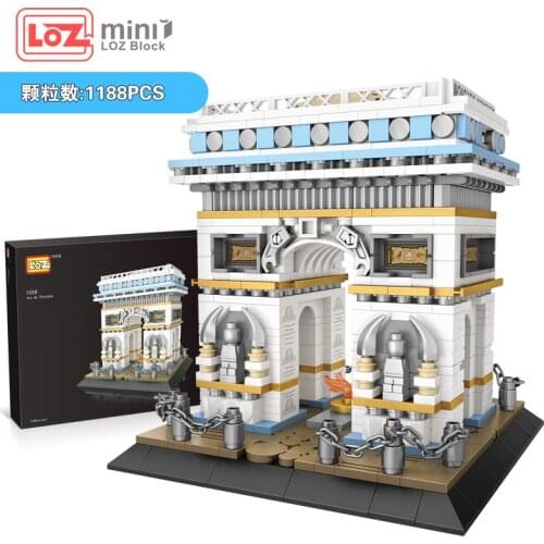 LOZ MINI Building Blocks World Famous Classic Architecture arc de triomphe 1188pcs collection gifts for kids diy exhibition toy