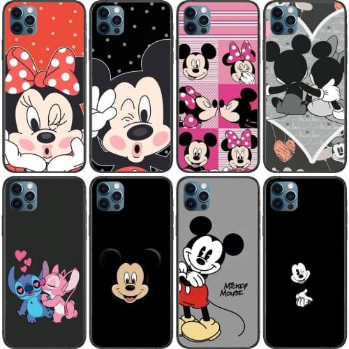 Cute disney Mickey Mouse stitch Anime Phone Cases cover For iphone 11 Pro Max case 12 8 7 6 S XR PLUS X XS SE 2020 mini mobile