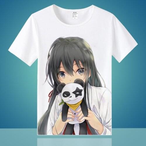 My Teen Romantic Comedy SNAFU Cosplay T-Shirts Yukinoshita Yukino My Youth Romantic Comedy Is Wrong T Shirt Cartoon Top Tee