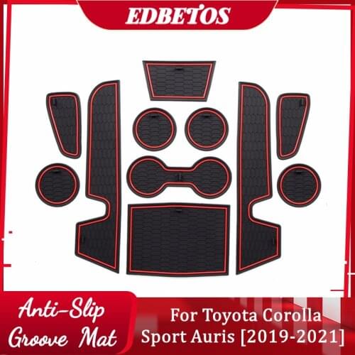 Non-Slip Custom Fit Cup Holder, Door, and Center Console Liner Accessories For Toyota Corolla E210 Sedan 2019 2020 2021