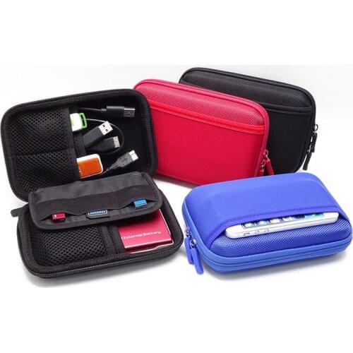 NEW 2.5" HDD Bag External USB Hard Drive Disk Carry Mini Usb Cable Case Cover Pouch Earphone Bag for PC Laptop Hard Disk Case