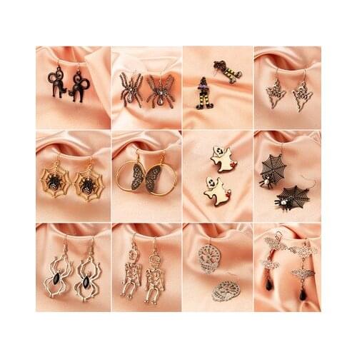 New fashion Halloween ghost spider skull earrings For Women girl Accessories jewelry wholesale
