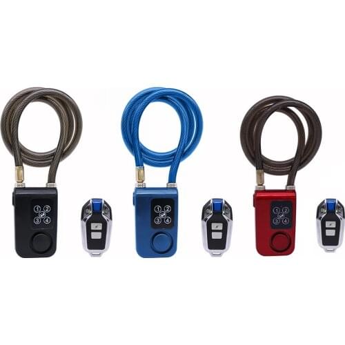 Password Anti-Theft Bluetooth Smart Bike Lock Wireless Remote Control Portable Bicycle Cycling Security Alarm for Outdoor Bikes