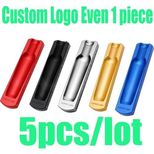 5 Pieces Custom Logo Cigar Ashtray Single Slot Cigarette Ash Tray Portable Tobacco Smoking Accessories Tools For Cohiba Home Use