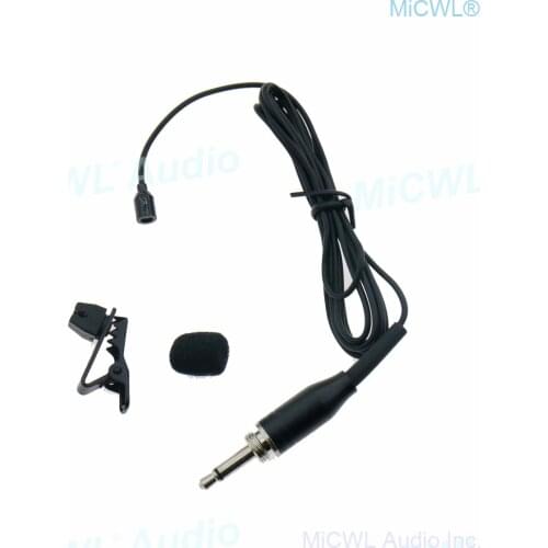 3.5mm 1/8" Jack Lock Omnidirectional Tie Clip Lavalier Microphone for BeltPack Transmitter Computer PC
