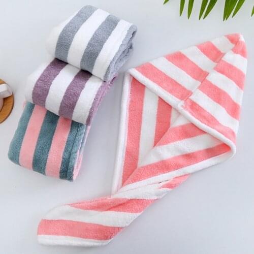 INTEGRITY 1Pcs Magic Microfiber Bathing Quick Dry Hair Cap Turban Wrap Towel Hat Bathroom Cute Long Hair Hair-Drying Shower Caps