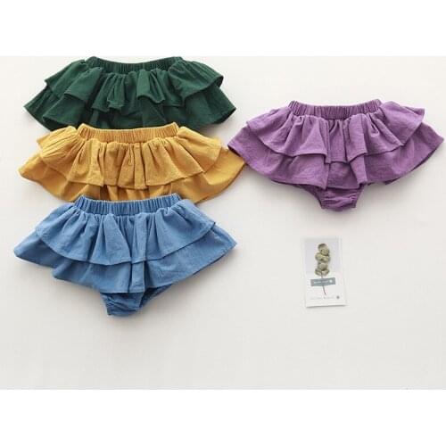 2021 ins girls shorts outer wear summer childrens mini pants baby culottes cake tutu layers